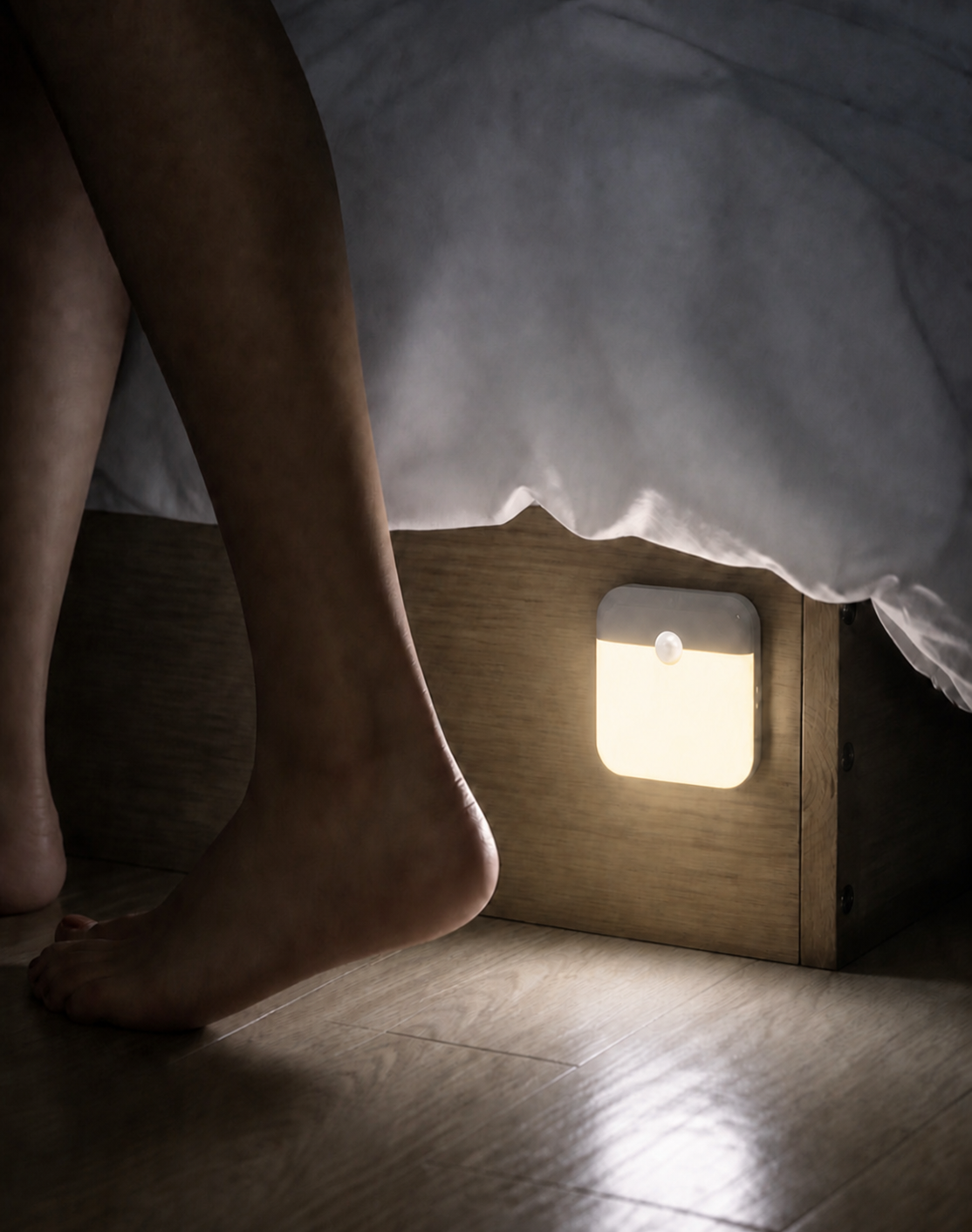 Veilleuse rechargeable en USB avec détecteur de mouvement et curseur d'intensité
